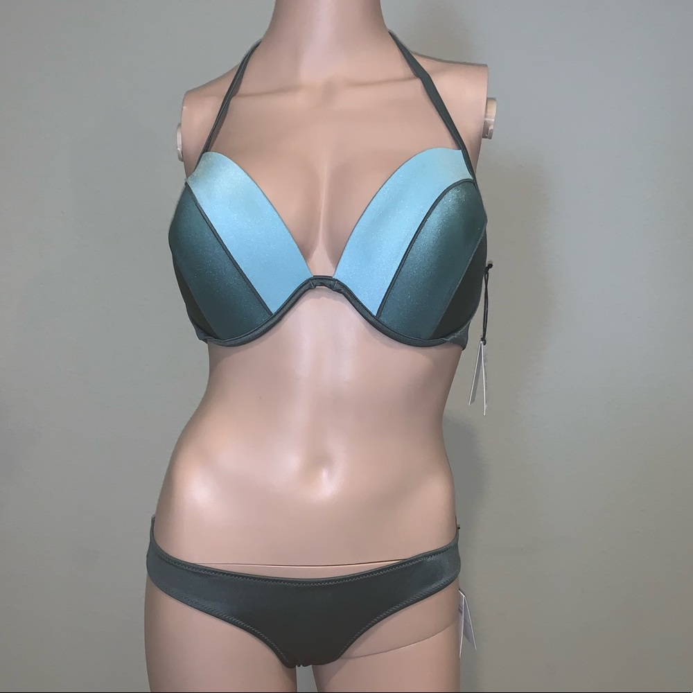 Shade & Shore Army Green Bikini 38C Top/XS Bottom